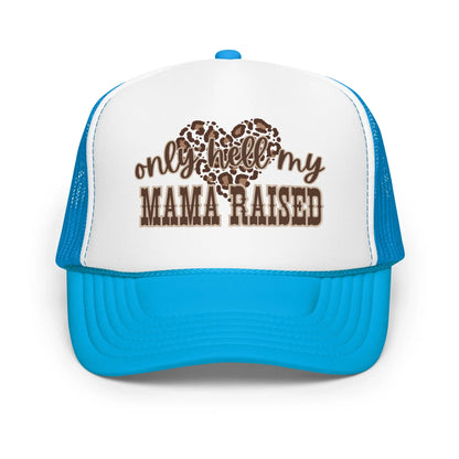 Only Hell Mama Raised Trucker Hat image 0
