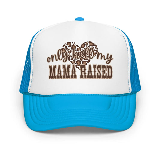 Only Hell Mama Raised Trucker Hat image 0