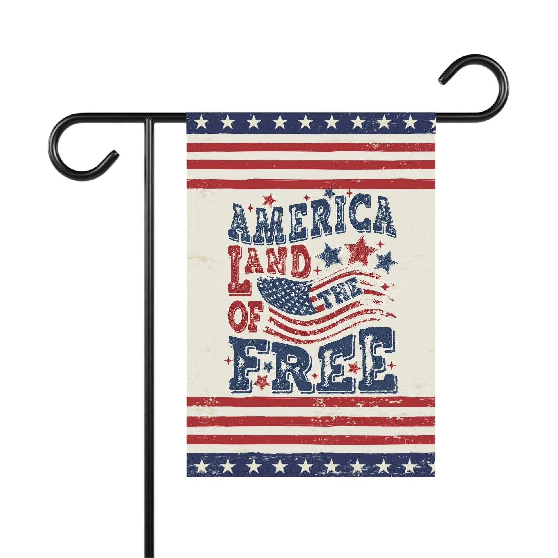 America, Land of the Free Patriotic Garden Flag image 0