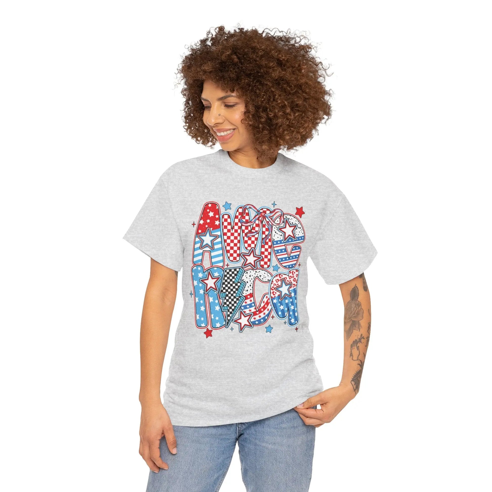 Bold Patriotic Americana Graphic Tee image 5