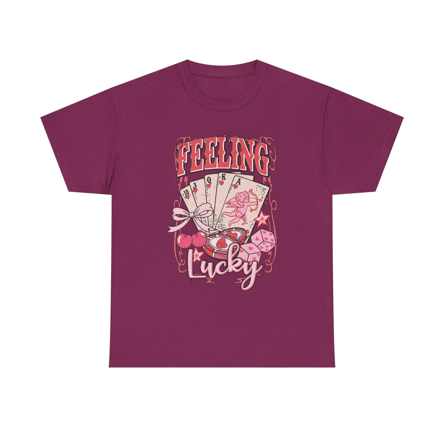 Pink Retro Poker Cards Graphic Tee image 9