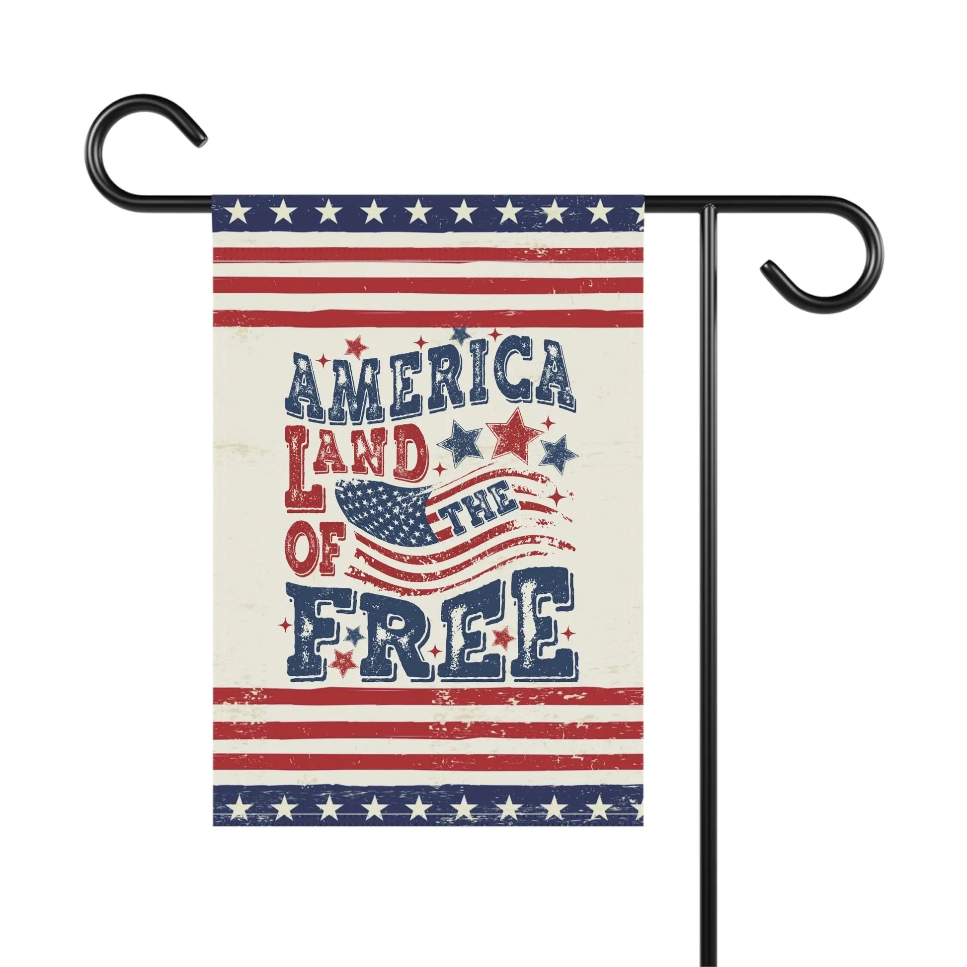 America, Land of the Free Patriotic Garden Flag image 1