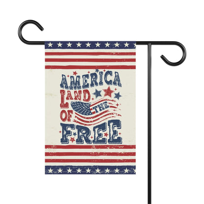 America, Land of the Free Patriotic Garden Flag image 1