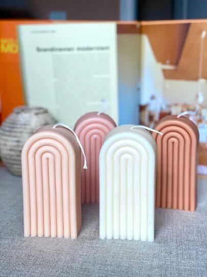Rainbow Arch Candle | Hand-Poured Soy Wax | 4 Colors & 5 Scents
